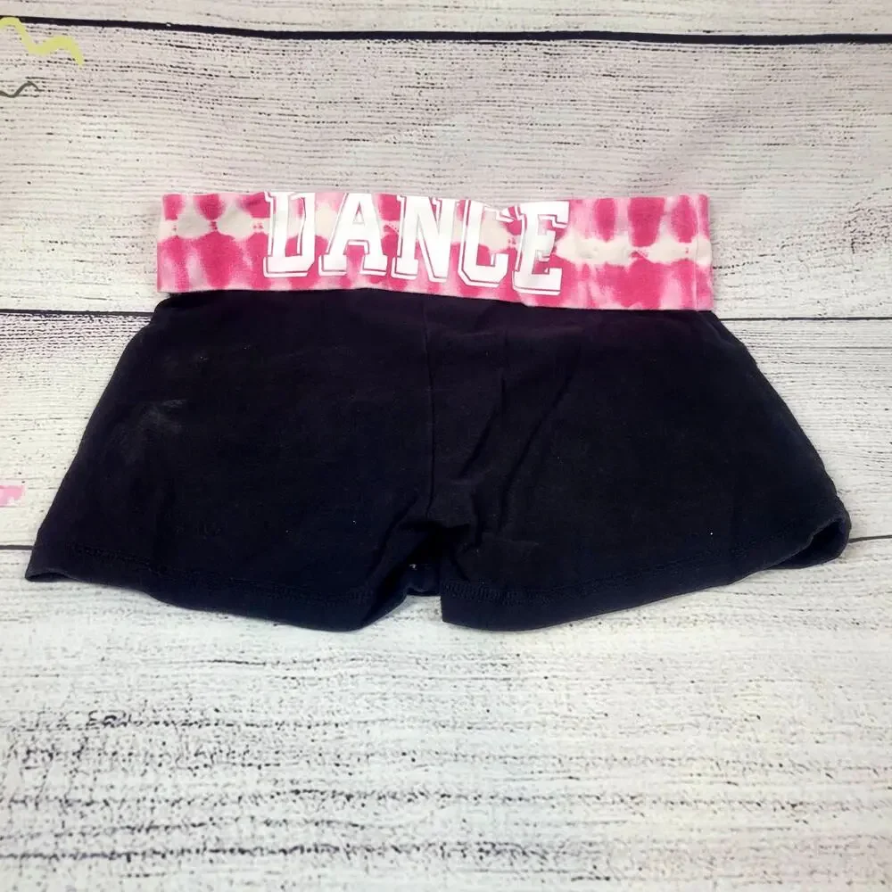 Justice Hot Pink and Black Tank and Shorts Set Size 10‎